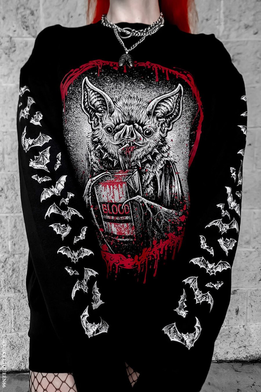 Bat Blood Snack Time Sweatshirt