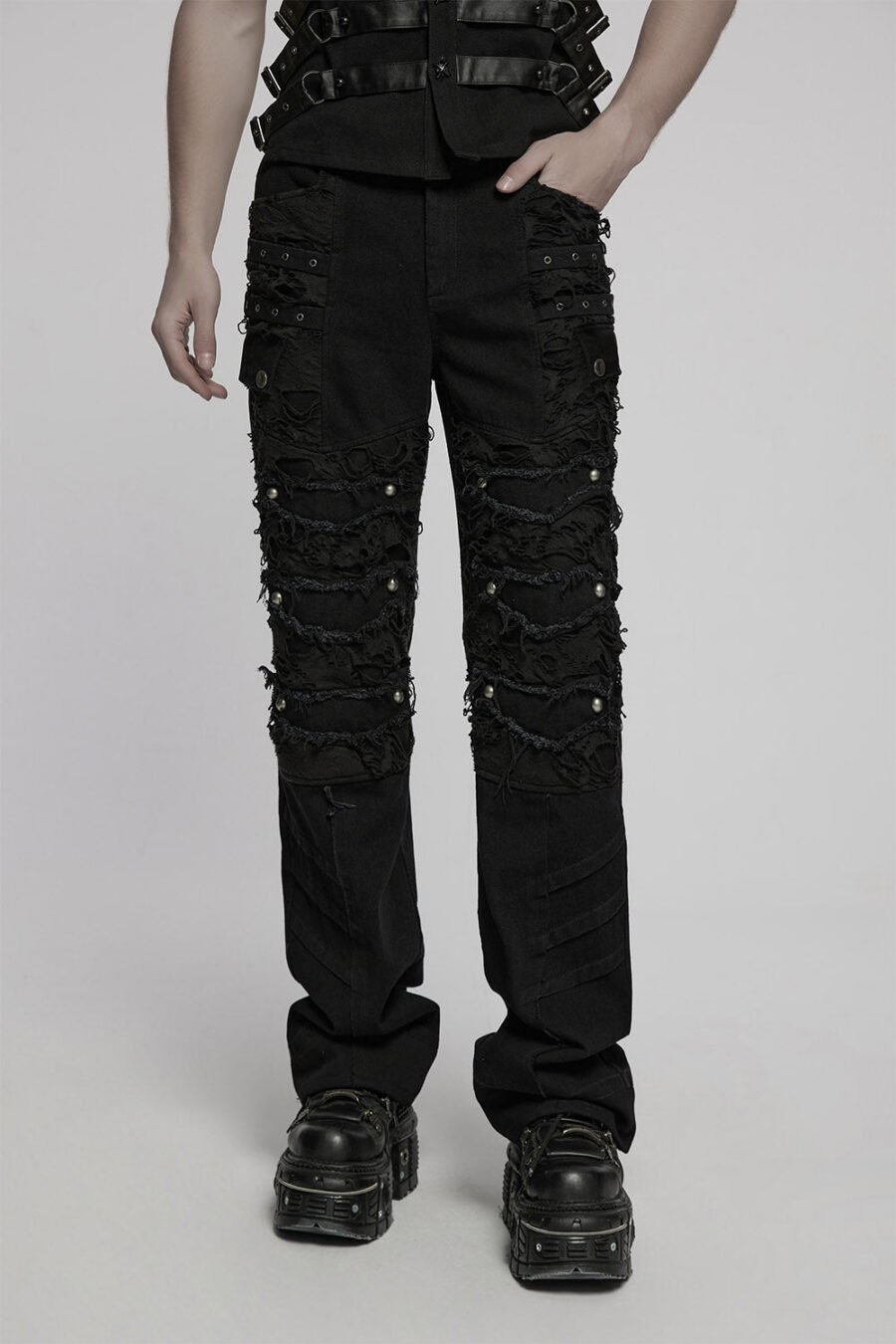 Spineshred Distressed Cargo Pants