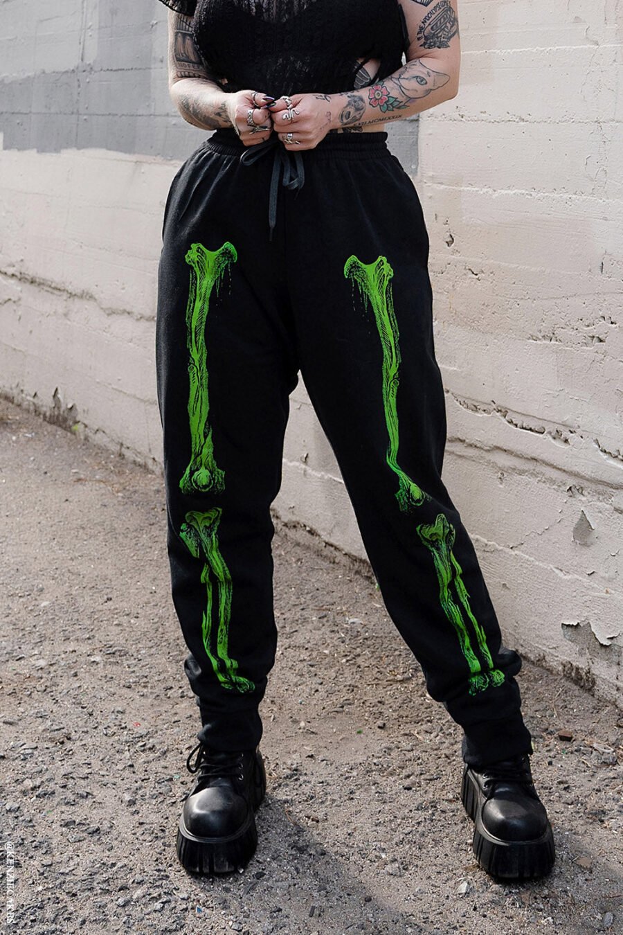 Zombie Rot Skeleton Joggers [Monster Green]