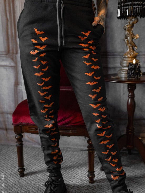 Bat Joggers [PUMPKIN ORANGE] [UNISEX]