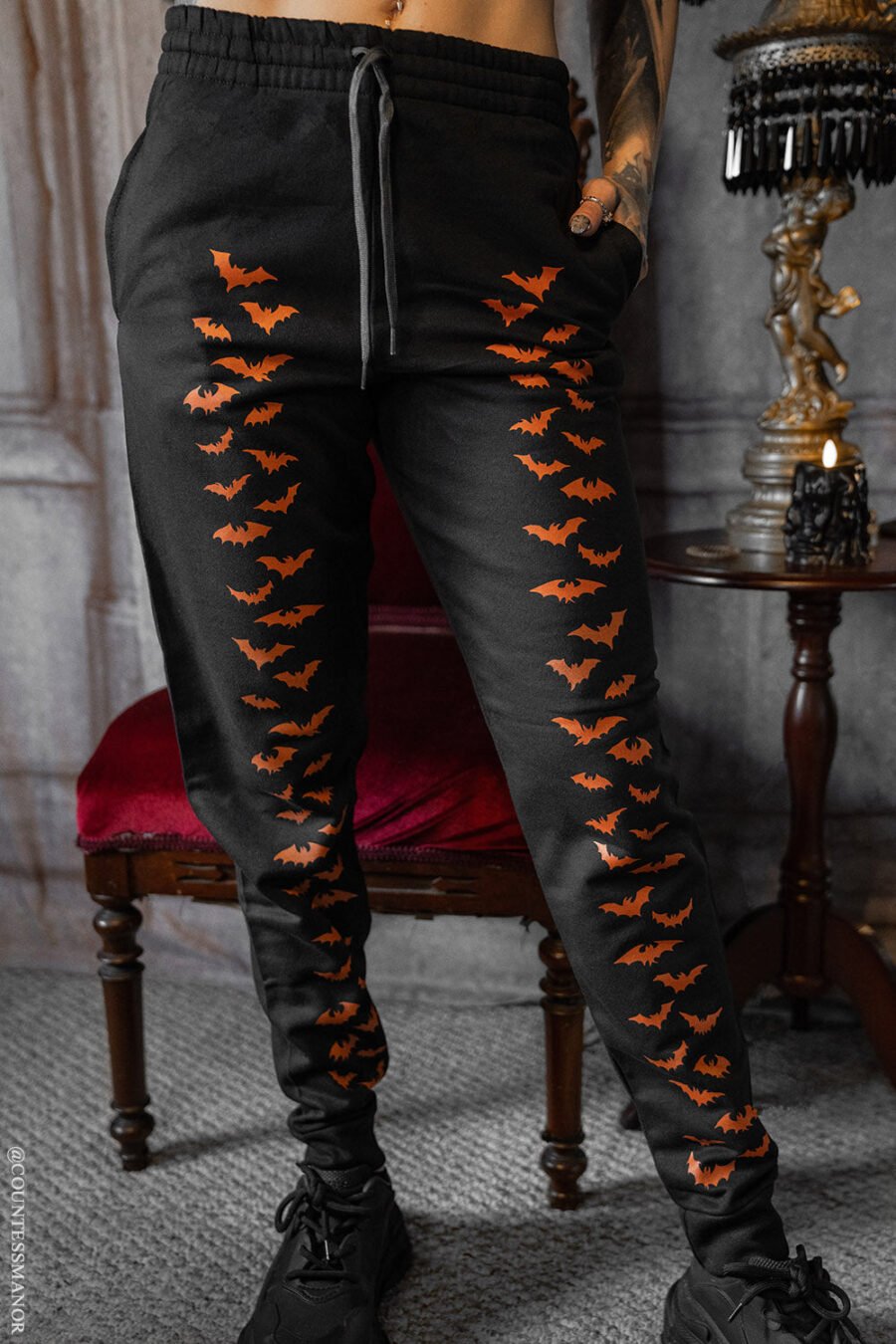 Bat Joggers [PUMPKIN ORANGE] [UNISEX]