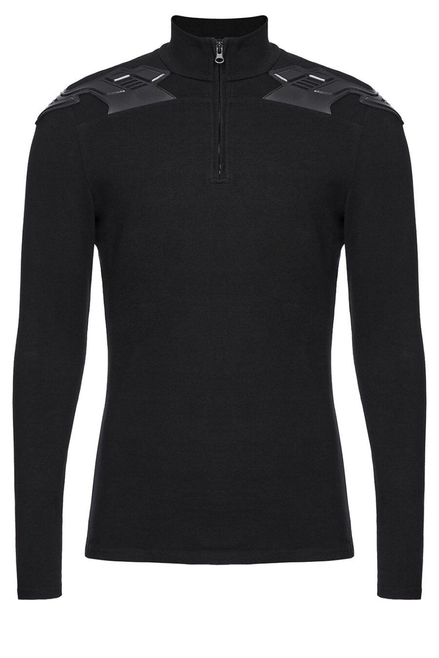 Black Armor Moto Turtleneck Top