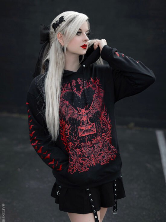 Bat Romance Hoodie [BLOOD RED]