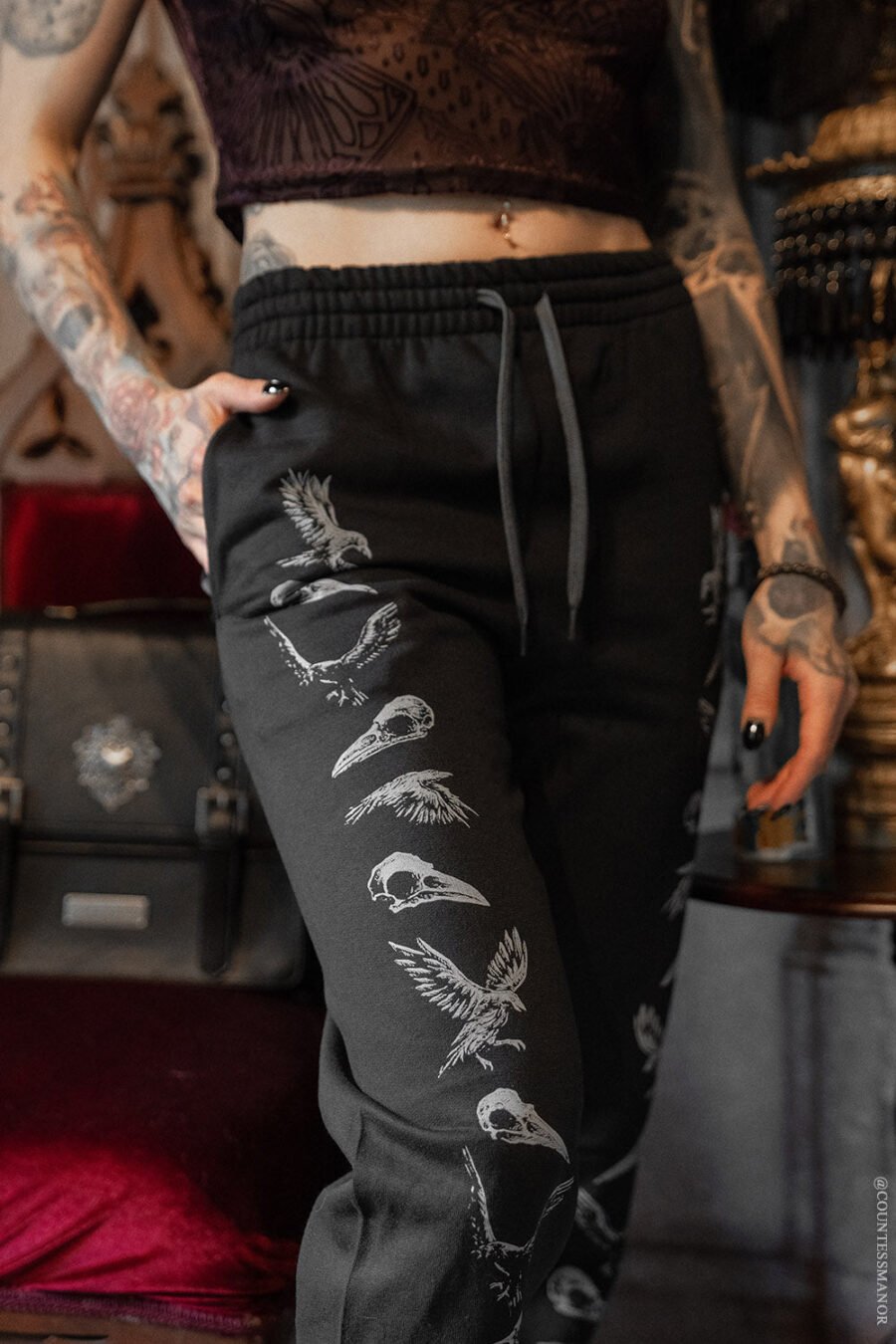 Poe's Raven Joggers [GRAY ASHES]