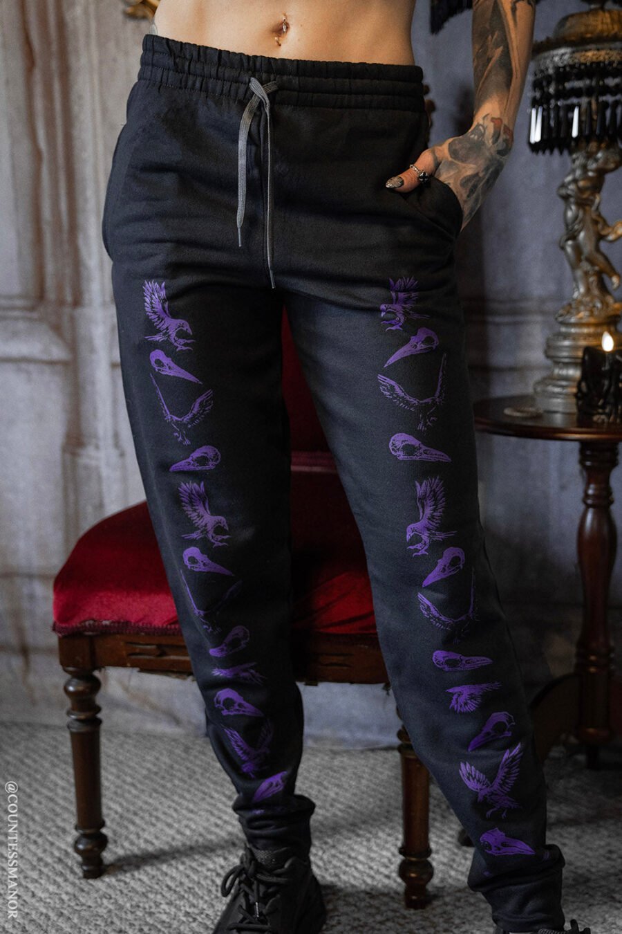 Nevermore Raven Joggers [PURPLE]