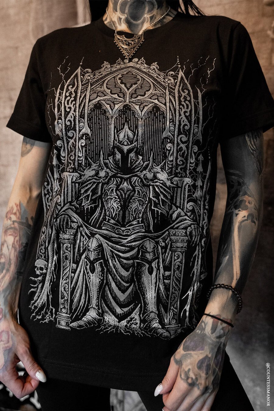 Medieval Knight T-shirt [Metallic Silver]
