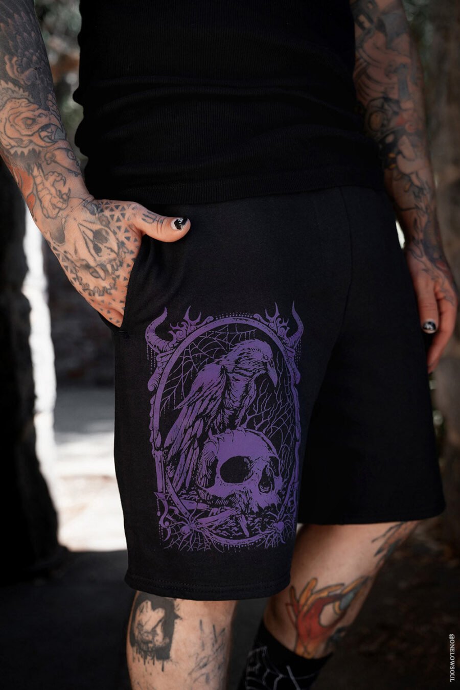 Death Raven Sweat Shorts [Unisex]