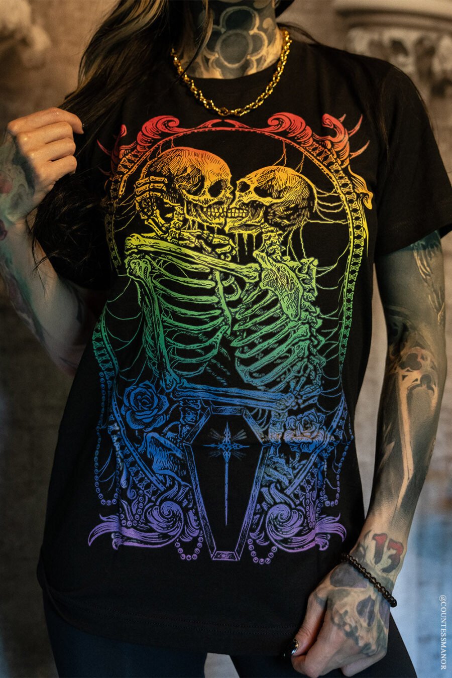 Pride Skeleton Love T-shirt [RAINBOW]