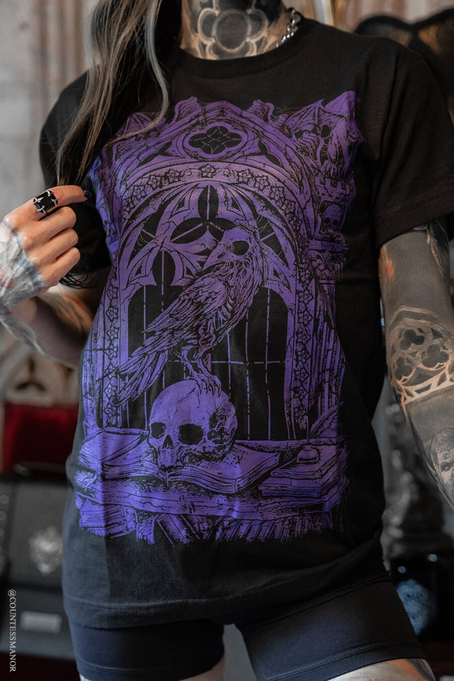 Quoth the Raven T-shirt [PURPLE]